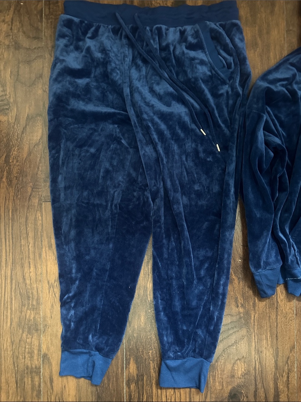 Felina Navy Blue Velour Hoodie & Jogger Set - Picture 2 of 3